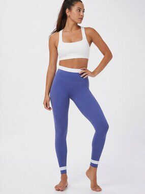 $139 Athleta Salutation Stash High Rise Legging Purple Double Up Lift Size M